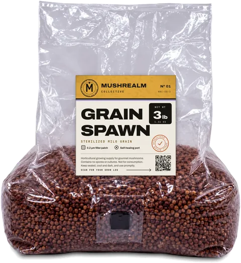 Sterilized milo grain spawn bag