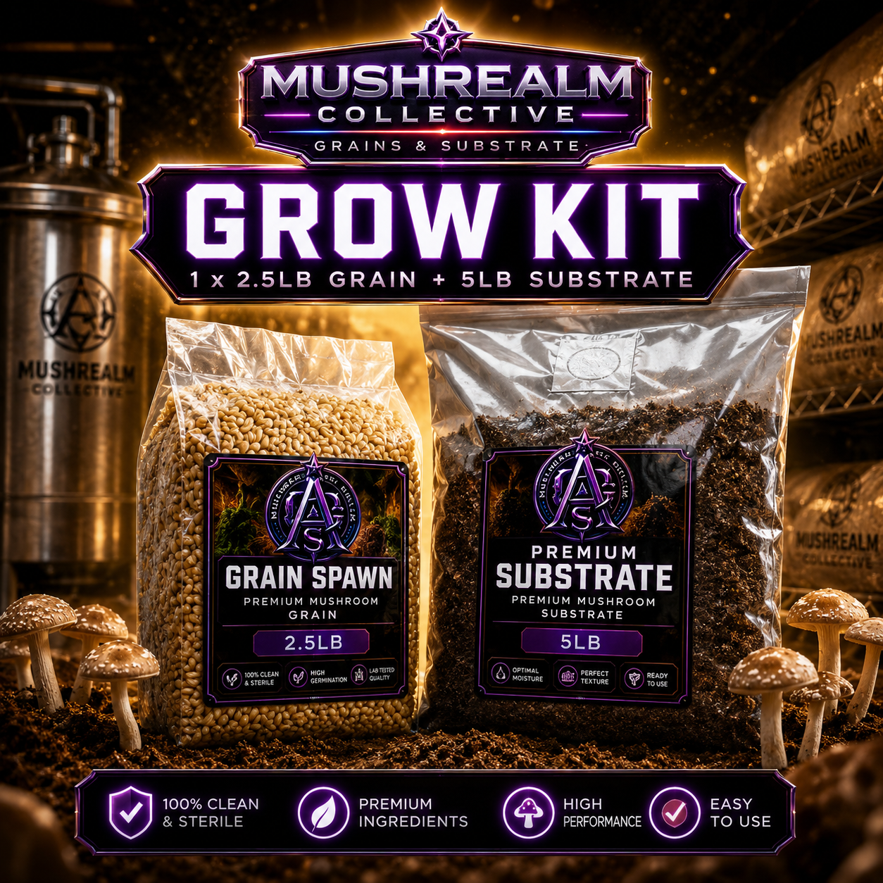 The Mushrealm Grow Kit Bundle